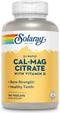 SOLARAY Calcium & Magnesium Citrate 2:1 Ratio w/Vitamin D-3, Healthy Bones, Muscle & Nervous System Support, 180