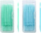 Toothpicks with Bristles, Double-Side Dental Picks, Disposable Plastic Toothpicks, Portable Package (40 Count x 2 Pack)