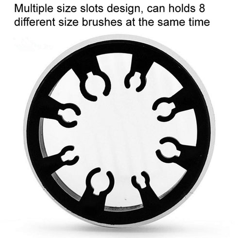 Nail Art Brush Cleaner Cup - 1 Piece Holder Remover for UV Gel Pen Polish with Multiple Size Slots, Black Lid