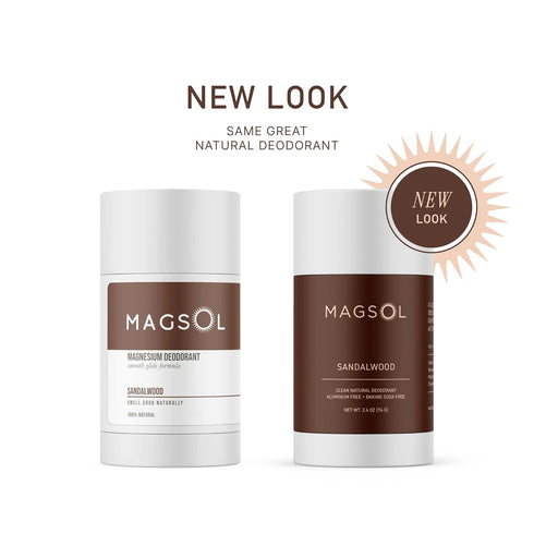 MAGSOL Natural Deodorant for Men & Women, Aluminum Free, Gentle on Skin, Sandalwood