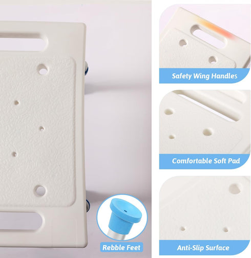 FSA/HSA Eligible Shower Chair for Inside Shower, Shower Stool for Insidetub, Tool-Free Assembly Shower Seat