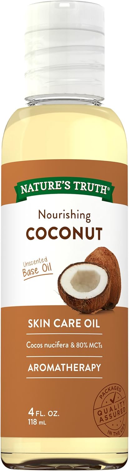 Nature's Truth Coconut Oil Liquid for Skin - 4 oz, Unscented Base Oil