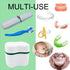 Denture Case Kit with 2 Bath Cups, 2 Denture Brushes & 2 Portable Toothbrush Boxes for Travel