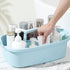Large Portable Cleaning Supplies Caddy, Shower Basket Organizer with Handle, Plastic Bucket for Bathroom, Blue