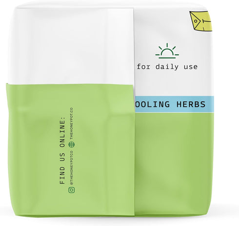 The Honey Pot Company Herbal Panty Liners for Women, Long Liners Infused with Essential Oils, Organic Cotton Cover - 30
