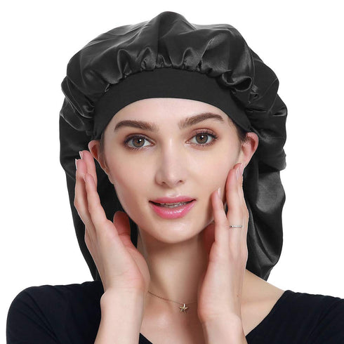 Large Satin Cap for Sleeping, Ideal for Braids, Natural Hair, Curly Hair