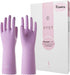 LANON 3 Pairs Mauve Mist Cleaning Gloves - Skin-Friendly Dishwashing Kitchen Gloves, Small, Reusable, Non-Slip