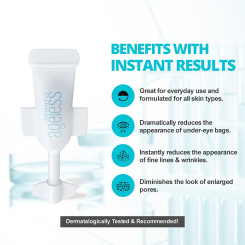 Instantly Ageless Instant Face Lift Cream, Anti Aging Skin Care, Wrinkle Tightener, 5 Vials