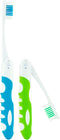 Lingito Travel Toothbrush, Folding with Built-in Cover, Packable, Collapsible, Pocket Medium Bristle Brushes (2 Pack)