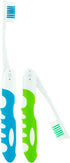 Lingito Travel Toothbrush, Folding with Built-in Cover, Packable, Collapsible, Pocket Medium Bristle Brushes (2 Pack)