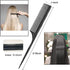 Professional Black Carbon Fiber Teasing Comb, Fine and Wide Tooth Hair Barber Comb for All Hair Types