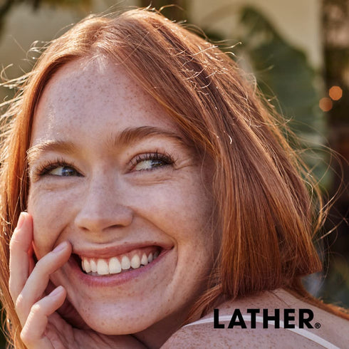 LATHER AHA + BHA Exfoliating Serum - Face Serum with Salicylic Acid & Lactic for Oily & Acne Prone Skin