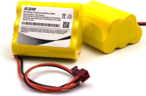 (2-Pack) 6V AA Ni-CD Battery Pack Replacement for Sure-Lite 026-149, Energizer 41B020AF17201 & More