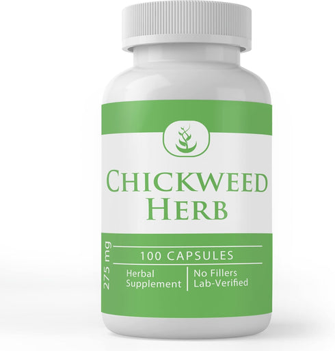 PURE ORIGINAL INGREDIENTS Chickweed Herb, 100 Capsules, No Additives or Fillers