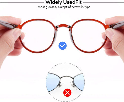 2.5mm Eyeglasses Air Bag Stick on Silicone Nose Pads - Upgrade 10 Pairs for Plastic Frame, Anti-Slip