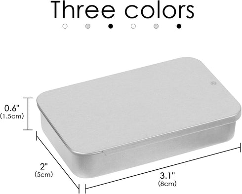 6 Pack Portable Dental Floss Case, Refillable Travel Pick Organizer, Metal Sliding Dispenser for Teeth Cleaning