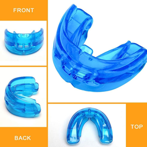 Coolrunner Double Braces Mouth Guard, Youth Athletic Mouthguards for Upper and Lower Teeth Protection (Blue)