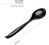 Large Plastic Serving Spoons, Plastic Serving Utensils, Disposable Serving Spoons,10 inches, Big Heavy Weight Reusable Utensils for Party Buffet Catering, Large Serving Spoons (18, 10 inches black)