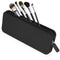Sakolla Silicone Makeup Brush Holder, Travel Makeup Brush Bag with Zipper Closure, Washable Organizer Case (Black)