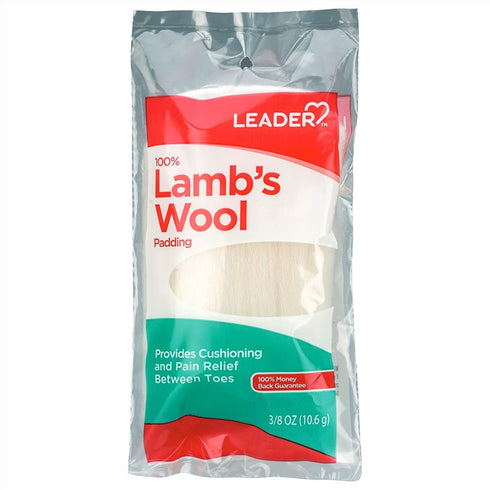 Leader 100% Lambs Wool Padding, Provides Cushioning Comfort and Pain Relief Between Toes (3/8 oz)