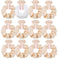 Satin Bridesmaid Scrunchies, 12 Pack Proposal Gifts, Hair Ties for Bachelorette Party Favors, White & Beige