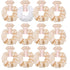 Satin Bridesmaid Scrunchies, 12 Pack Proposal Gifts, Hair Ties for Bachelorette Party Favors, White & Beige