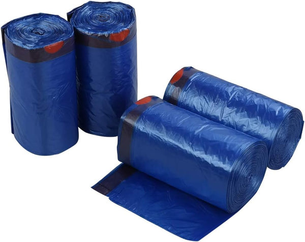 5 Gallon Drawstring Trash Bags (220 Counts) - Blue Garbage Bags for Home & Office Use
