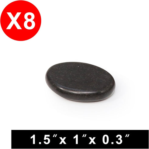 Pack Set Relief-8 Master Massage Toes Basalt Hot Stone Beauty Facial Stones Skin Care Heating Tools - Natural Black