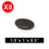 Pack Set 8-Piece Master Massage Toes Basalt Hot Stone Beauty Facial Stones Skin Care Heating Tools - Natural Black