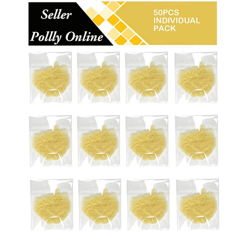 Polly Online 50PCS Invisible Elastic Edge Hair Nets, 20" Blonde Mesh Bun for Ballet Dance