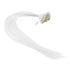 SWACC 12 Pcs Clip on Straight One Color Party Highlights Hair Extensions (White)