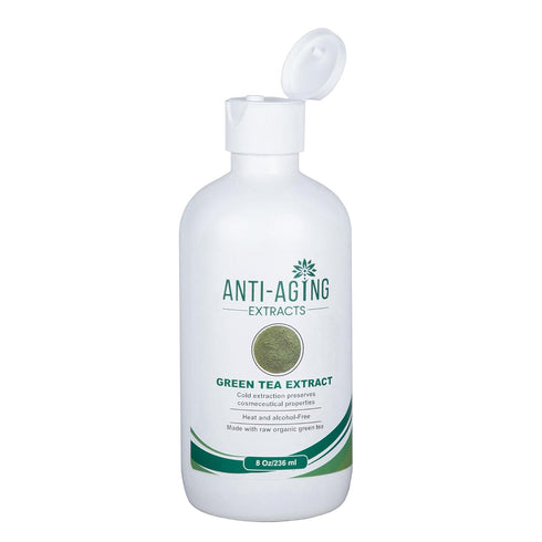 Premium Grade Anti-Aging Green Tea Extract - Cosmetic Grade for Skincare, Hair & Scalp Care (8 Oz)