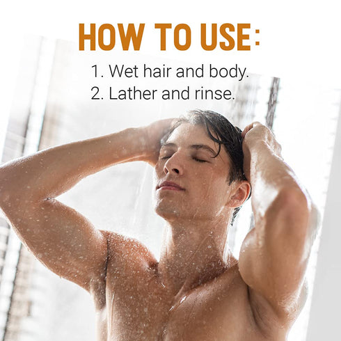 Woody's Men's 2-in-1 Hair & Body Shampoo Bar, 8 Oz., Rich Lather Formula, Nourishes & Moisturizes