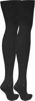 NuVein Medical Compression Stockings, 20-30 mmHg Support, Thigh Length Hose, Closed Toe, Black, Medium