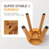 16 Inch Round Bamboo Waterproof Shower Bathroom Stool Chair, Duty Wooden Bath Corner Shaving Legs Bench Seat (Honey