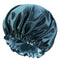 Satin Bonnet Hair Bonnet for Sleeping, Slouchy Beanie Hat for Women's Natural & Curly Hair (Blue Zircon)