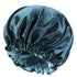 Satin Bonnet Hair Bonnet for Sleeping, Slouchy Beanie Hat for Women's Natural & Curly Hair (Blue Zircon)