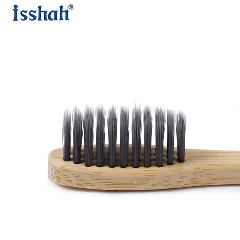 Biodegradable Eco-Friendly Natural Bamboo Charcoal Toothbrushes, FSC Certified, 12 Count