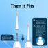 Replacement Brush Heads for Waterpik Sonic Fusion 2.0, 3 Count White, Hard Bristles