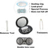 MUDOR Exquisite Contact Lens Case, Mini Travel Kit with Remover Tool, Black