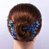 Magic Easy Combs for Women - Elastic Beaded Double Hair Clips for Hair Styling or Decoration (Black + Blue + Green +