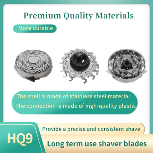 HQ9 Replacement Shaver Head Razor Blades, Upgraded Precision Men's Electric Shaver Replacement Blade (3 Pack)