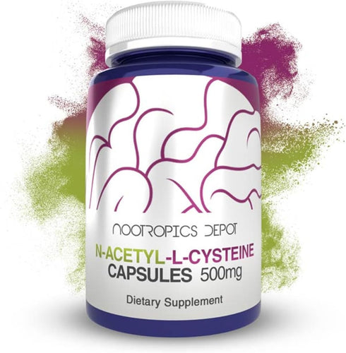 Nootropics Depot N-Acetyl L-Cysteine Capsules, 500mg, 180 Count, Supports Healthy Liver Function
