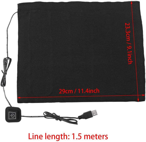 DC 5V USB Electric Cloth Heater, Waterproof Carbon Fiber Heat Pad for Neck, Back, and Abdomen