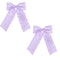 Light Purple Silky Satin Ruffle Ribbon Hair Bow Clips for Girls, Cute Handmade Ponytail Holder Accessories