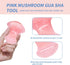 Mushroom Gua Sha Stone - Natural Rose Quartz Aventurine Face Massager for Eye, Neck, Spa Relaxing Massage