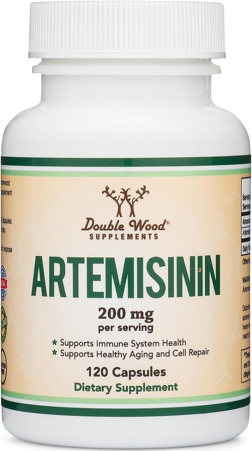 Double Wood Artemisinin (Sweet Wormwood Cleanse) 200mg, 120 Vegan Capsules (Two Month Supply) Non-GMO, Gluten Free