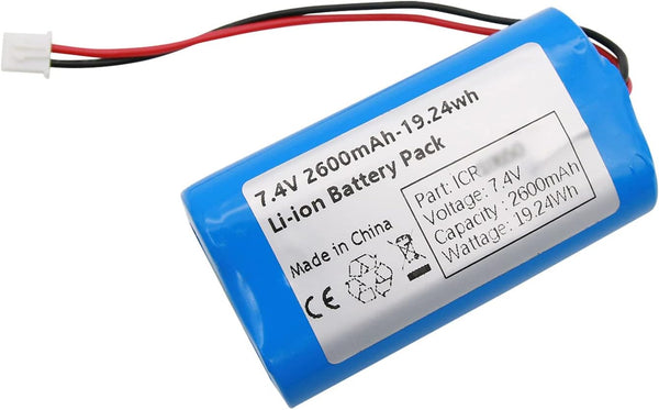 7.4V 2600mAh-19.24Wh Rechargeable Li-ion Battery Pack, Replacement Batteries for DIY Electronics