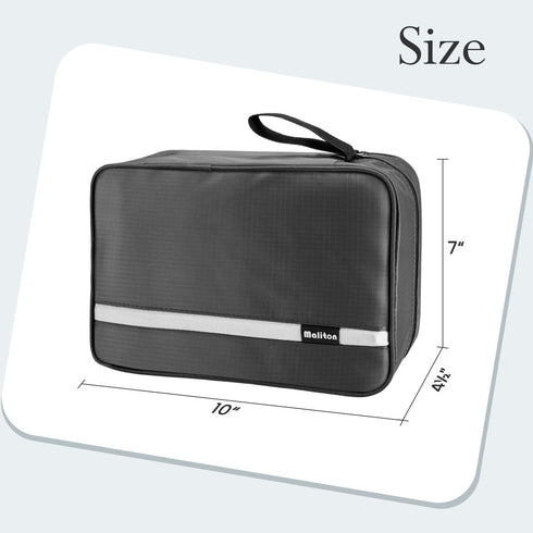 Maliton Toiletry Bag for Men & Women, Hanging Travel Organizer with 4 Compartments, Waterproof Bathroom Shower Bag