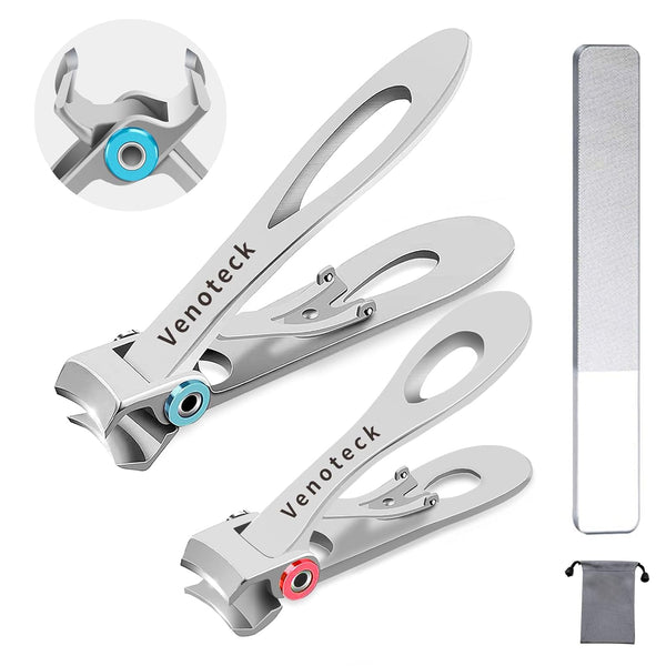 Nail Clippers Set, Fingernail and Toenail Clippers for Thick Nails, Nail Clipper for Men, Women, Seniors